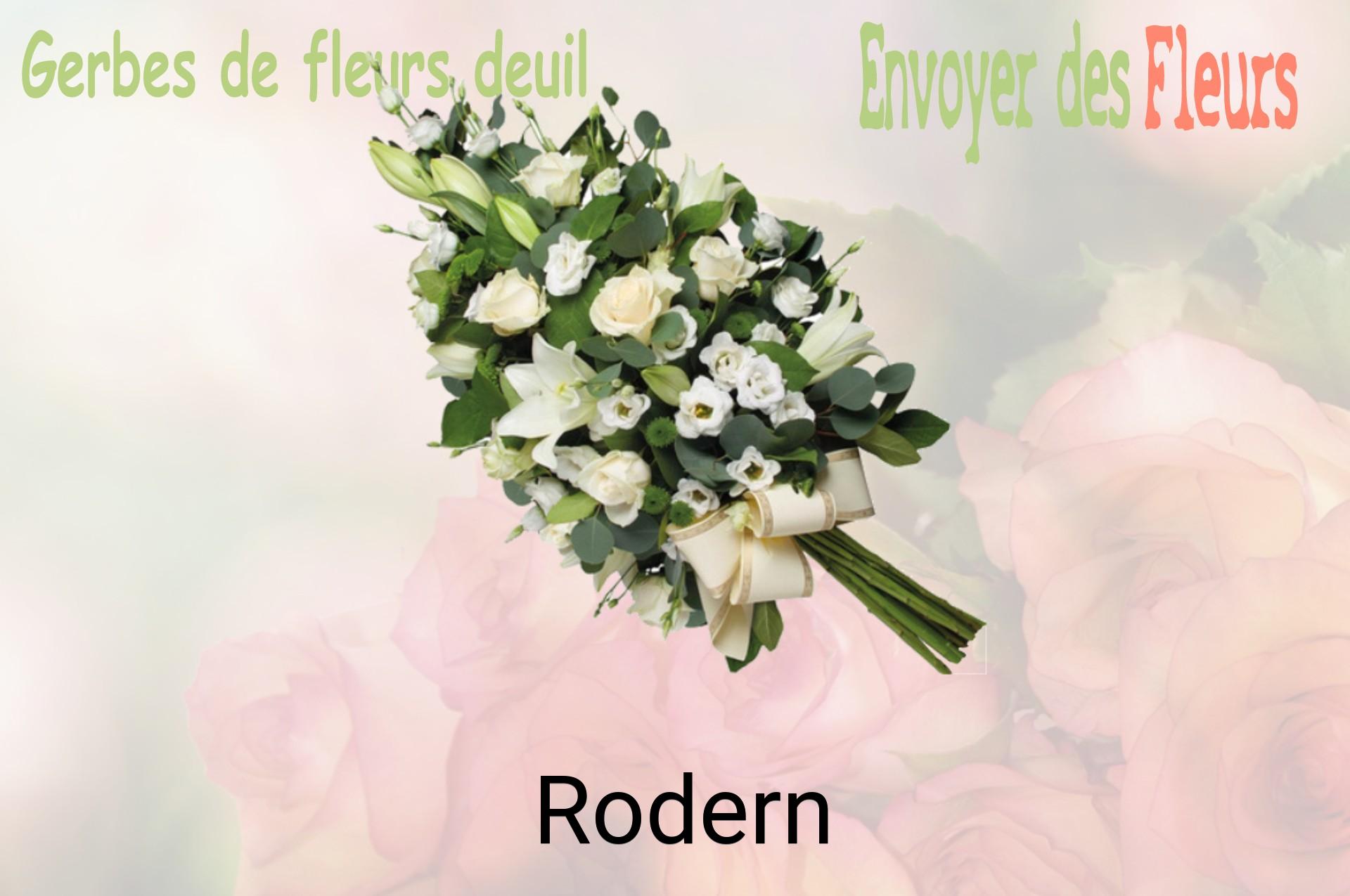 Gerbe de fleurs de deuil livrée à Rodern